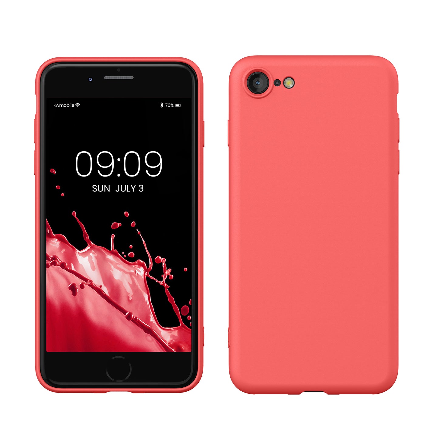 kwmobile Phone Case for iPhone SE 2022 / iPhone SE 2020 / iPhone 8 / iPhone 7, Protective Cover for Wireless Charging - Case