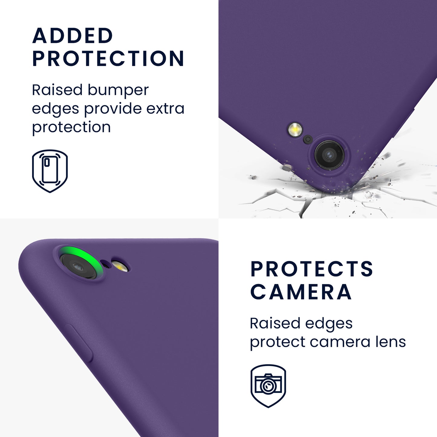 kwmobile Phone Case for iPhone SE 2022 / iPhone SE 2020 / iPhone 8 / iPhone 7, Protective Cover for Wireless Charging - Case