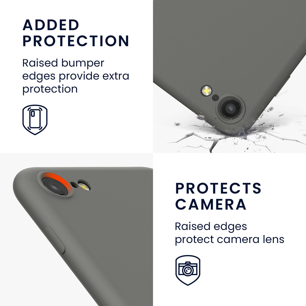 kwmobile Phone Case for iPhone SE 2022 / iPhone SE 2020 / iPhone 8 / iPhone 7, Protective Cover for Wireless Charging - Case