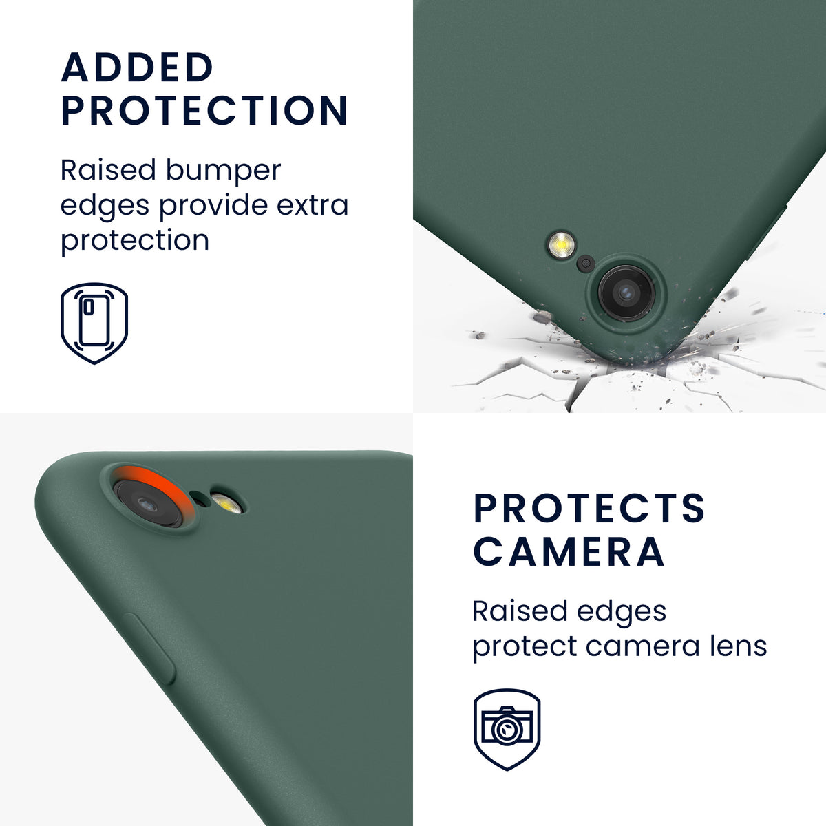 kwmobile Phone Case for iPhone SE 2022 / iPhone SE 2020 / iPhone 8 / iPhone 7, Protective Cover for Wireless Charging - Case