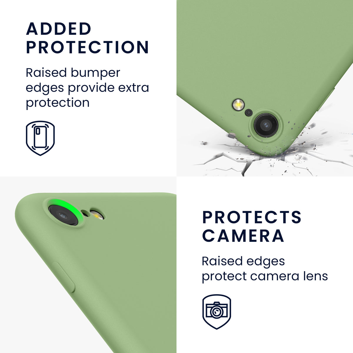 kwmobile Phone Case for iPhone SE 2022 / iPhone SE 2020 / iPhone 8 / iPhone 7, Protective Cover for Wireless Charging - Case