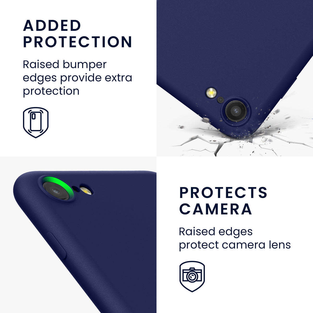 kwmobile Phone Case for iPhone SE 2022 / iPhone SE 2020 / iPhone 8 / iPhone 7, Protective Cover for Wireless Charging - Case