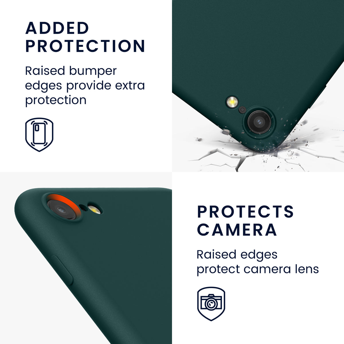 kwmobile Phone Case for iPhone SE 2022 / iPhone SE 2020 / iPhone 8 / iPhone 7, Protective Cover for Wireless Charging - Case