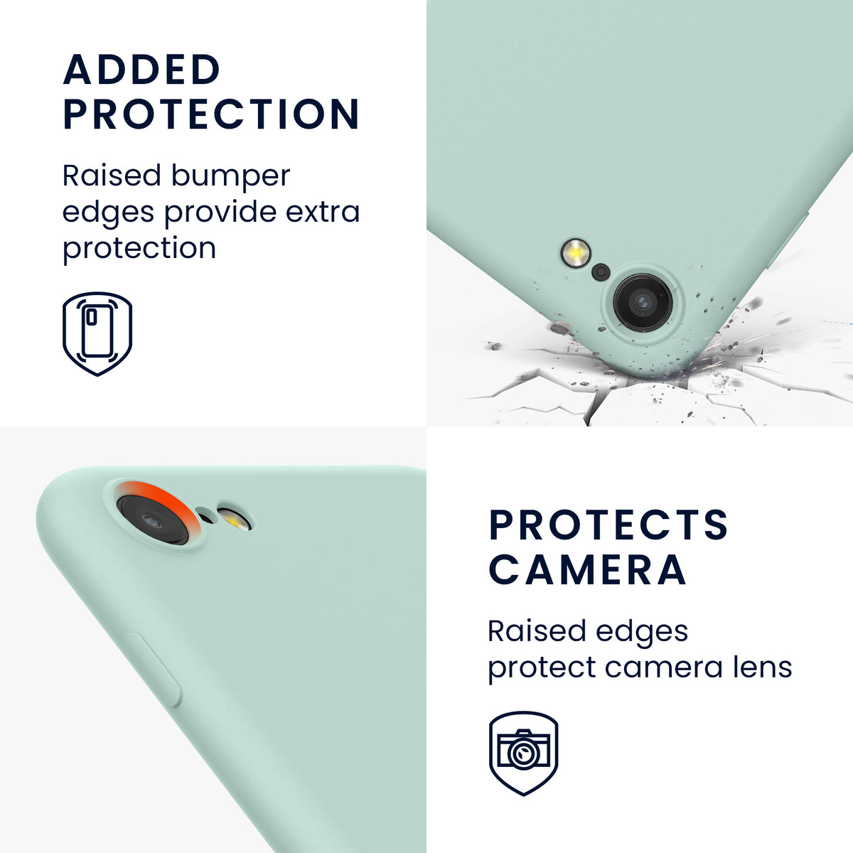 kwmobile Phone Case for iPhone SE 2022 / iPhone SE 2020 / iPhone 8 / iPhone 7, Protective Cover for Wireless Charging - Case