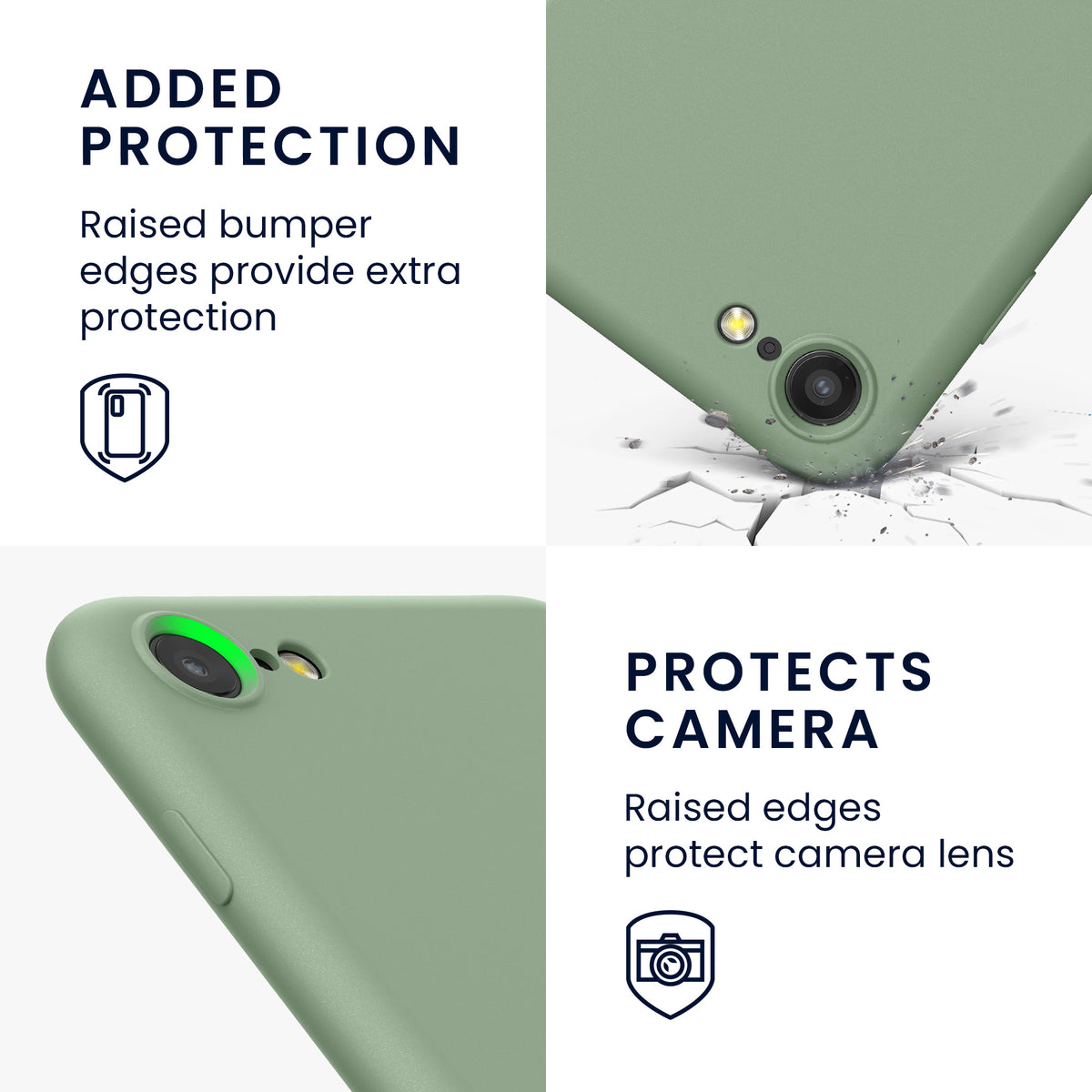 kwmobile Phone Case for iPhone SE 2022 / iPhone SE 2020 / iPhone 8 / iPhone 7, Protective Cover for Wireless Charging - Case