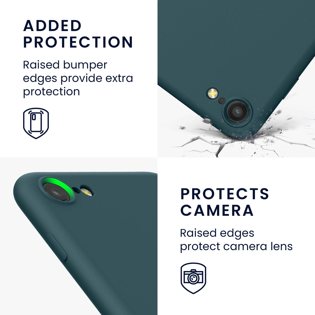 kwmobile Phone Case for iPhone SE 2022 / iPhone SE 2020 / iPhone 8 / iPhone 7, Protective Cover for Wireless Charging - Case