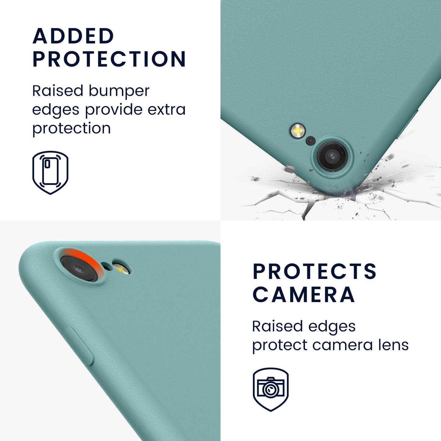 kwmobile Phone Case for iPhone SE 2022 / iPhone SE 2020 / iPhone 8 / iPhone 7, Protective Cover for Wireless Charging - Case