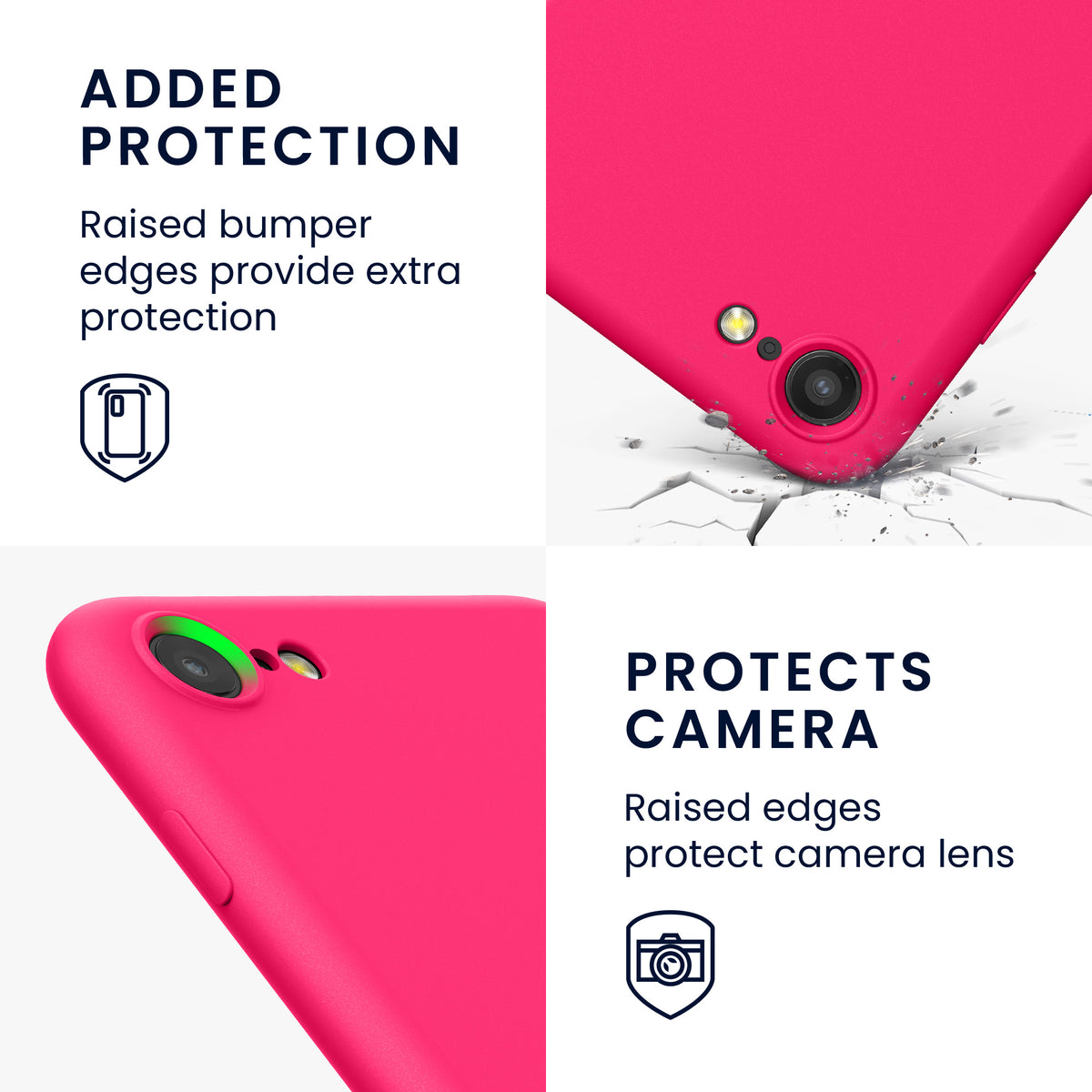 kwmobile Phone Case for iPhone SE 2022 / iPhone SE 2020 / iPhone 8 / iPhone 7, Protective Cover for Wireless Charging - Case