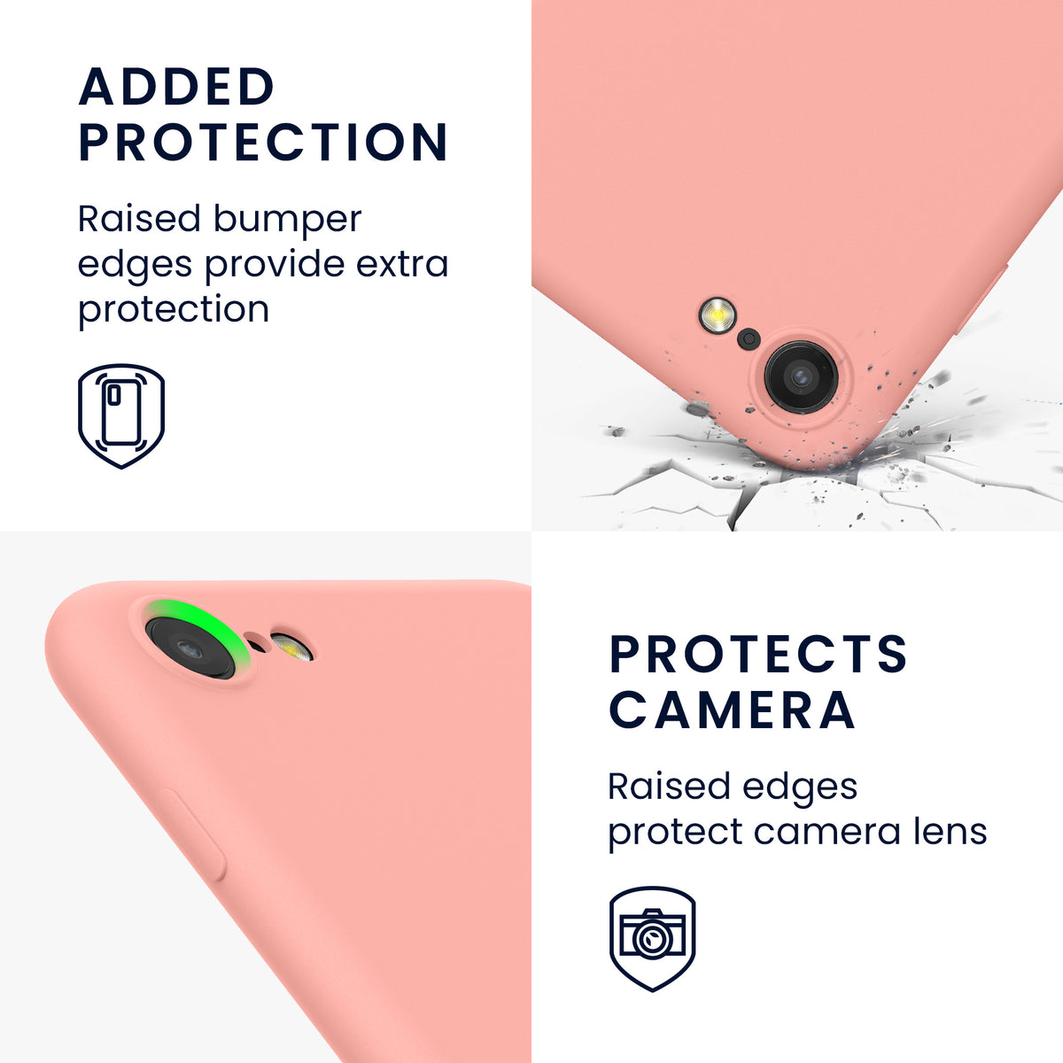 kwmobile Phone Case for iPhone SE 2022 / iPhone SE 2020 / iPhone 8 / iPhone 7, Protective Cover for Wireless Charging - Case