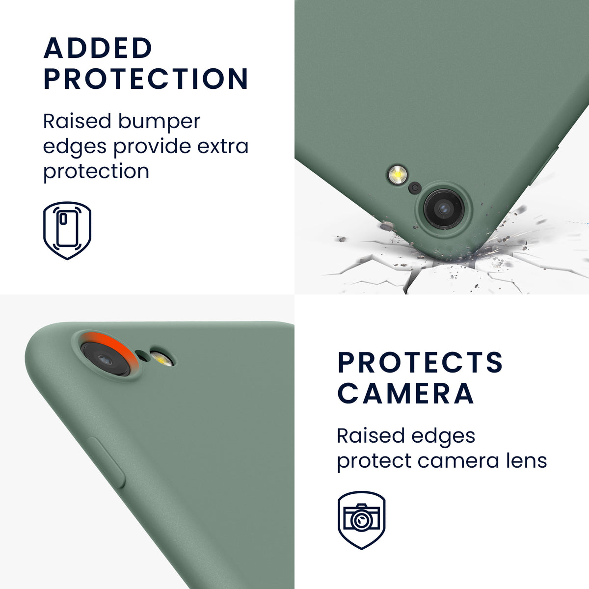 kwmobile Phone Case for iPhone SE 2022 / iPhone SE 2020 / iPhone 8 / iPhone 7, Protective Cover for Wireless Charging - Case