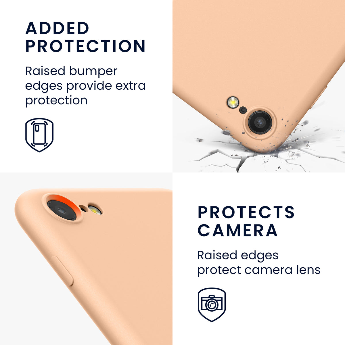 kwmobile Phone Case for iPhone SE 2022 / iPhone SE 2020 / iPhone 8 / iPhone 7, Protective Cover for Wireless Charging - Case