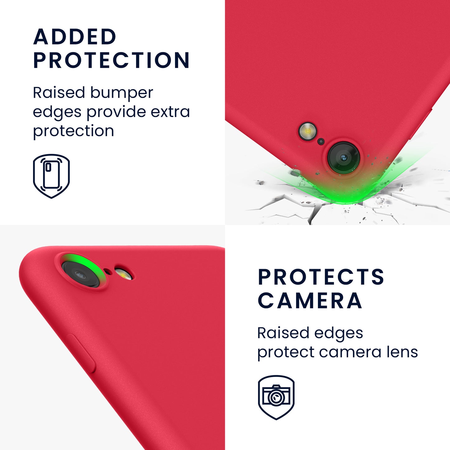 kwmobile Phone Case for iPhone SE 2022 / iPhone SE 2020 / iPhone 8 / iPhone 7, Protective Cover for Wireless Charging - Case