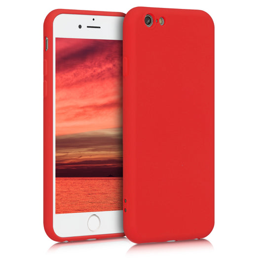 kwmobile Case Compatible with Apple iPhone 6 / 6S - Rubberized Silicone Phone Cover - Protective Case for Wireless Charging - Case