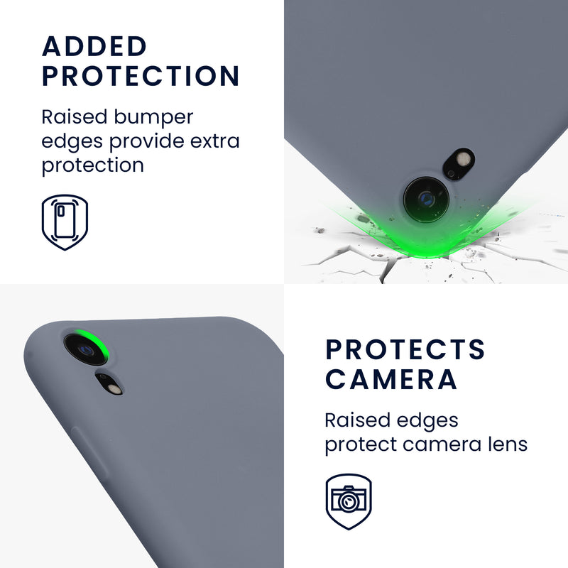 kwmobile Case Compatible with Apple iPhone XR - Rubberized Silicone Phone Cover - Wireless Charging Protective Case - Cover