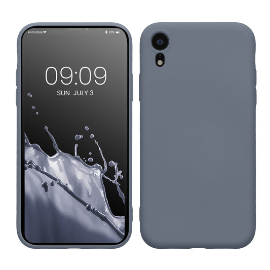 kwmobile Case Compatible with Apple iPhone XR - Rubberized Silicone Phone Cover - Wireless Charging Protective Case - Cover