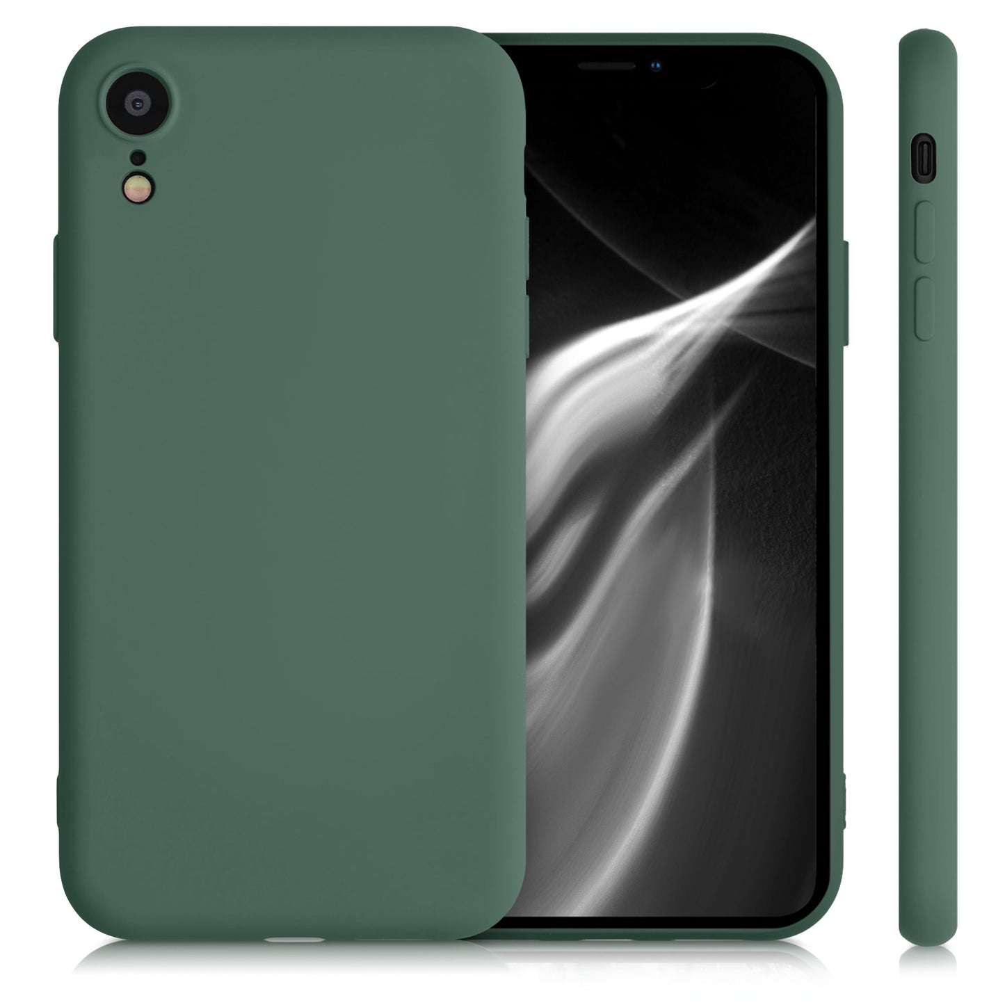 kwmobile Case Compatible with Apple iPhone XR - Rubberized Silicone Phone Cover - Wireless Charging Protective Case - Cover