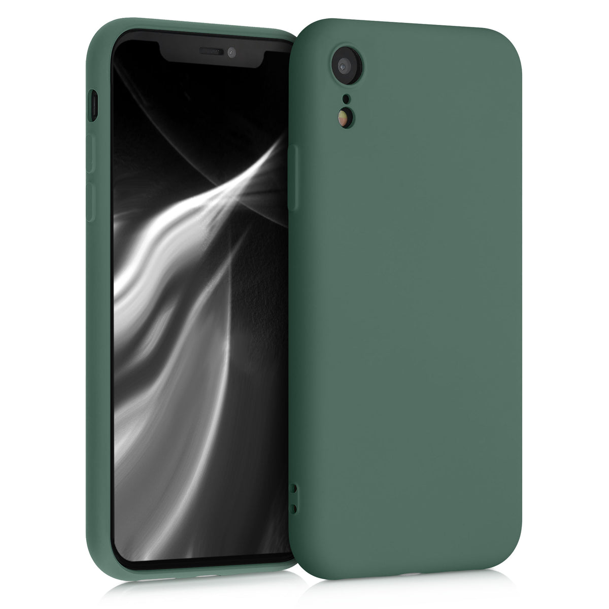 kwmobile Case Compatible with Apple iPhone XR - Rubberized Silicone Phone Cover - Wireless Charging Protective Case - Cover