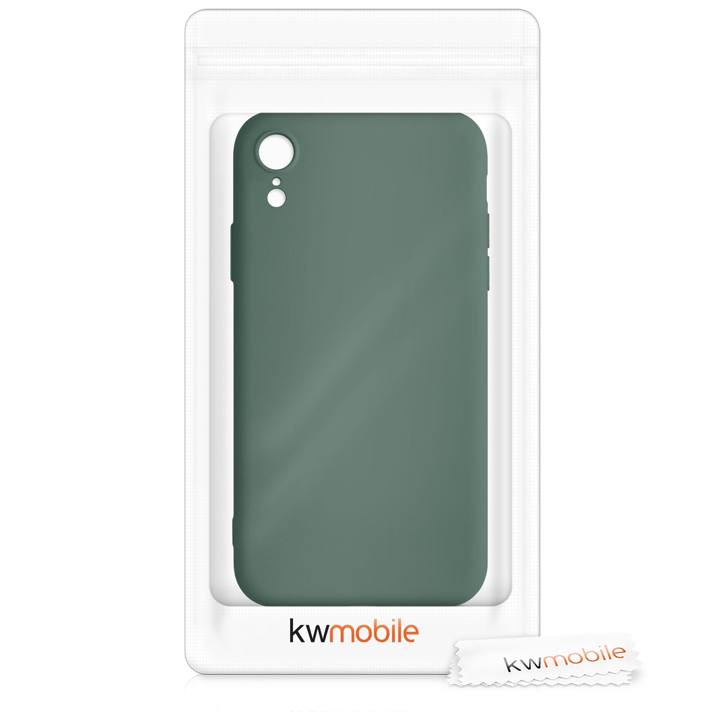 kwmobile Case Compatible with Apple iPhone XR - Rubberized Silicone Phone Cover - Wireless Charging Protective Case - Cover