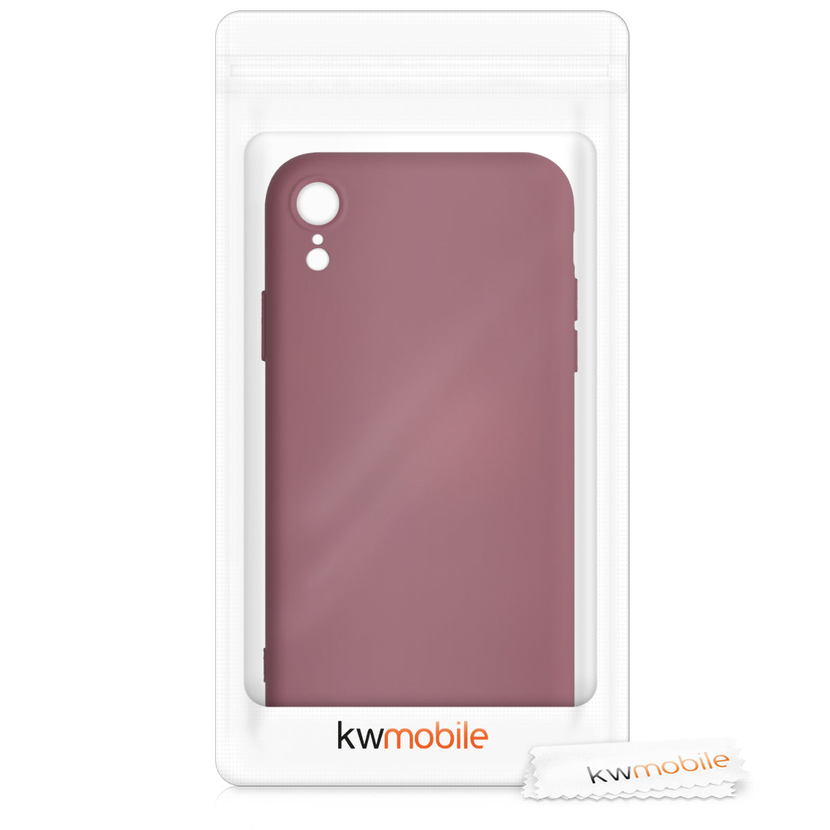kwmobile Case Compatible with Apple iPhone XR - Rubberized Silicone Phone Cover - Wireless Charging Protective Case - Cover