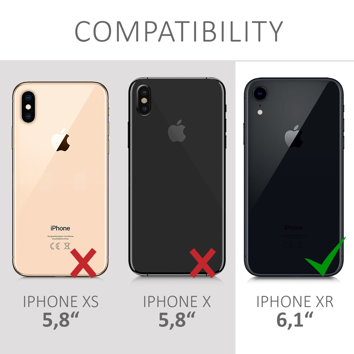 kwmobile Case Compatible with Apple iPhone XR - Rubberized Silicone Phone Cover - Wireless Charging Protective Case - Cover
