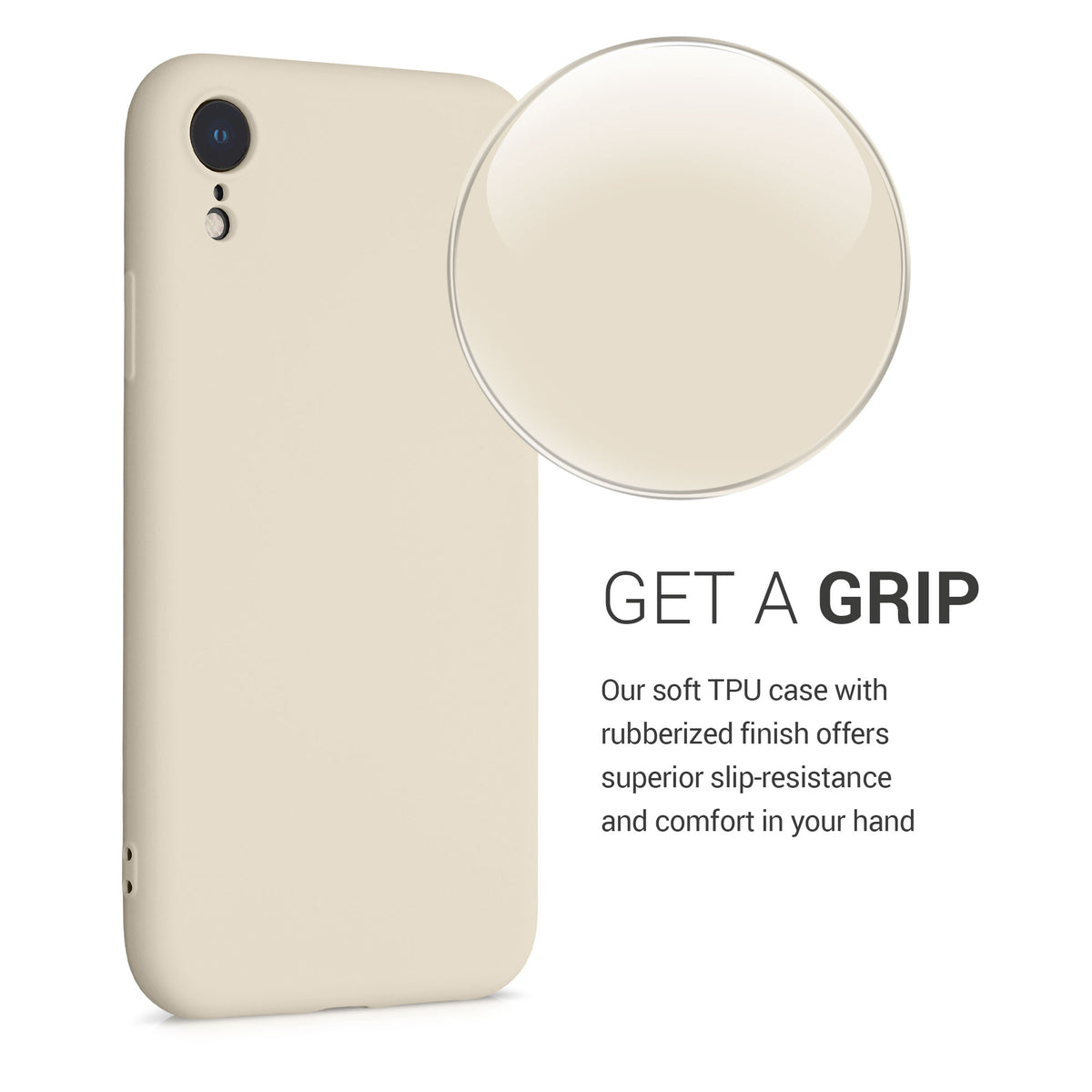 kwmobile Case Compatible with Apple iPhone XR - Rubberized Silicone Phone Cover - Wireless Charging Protective Case - Cover