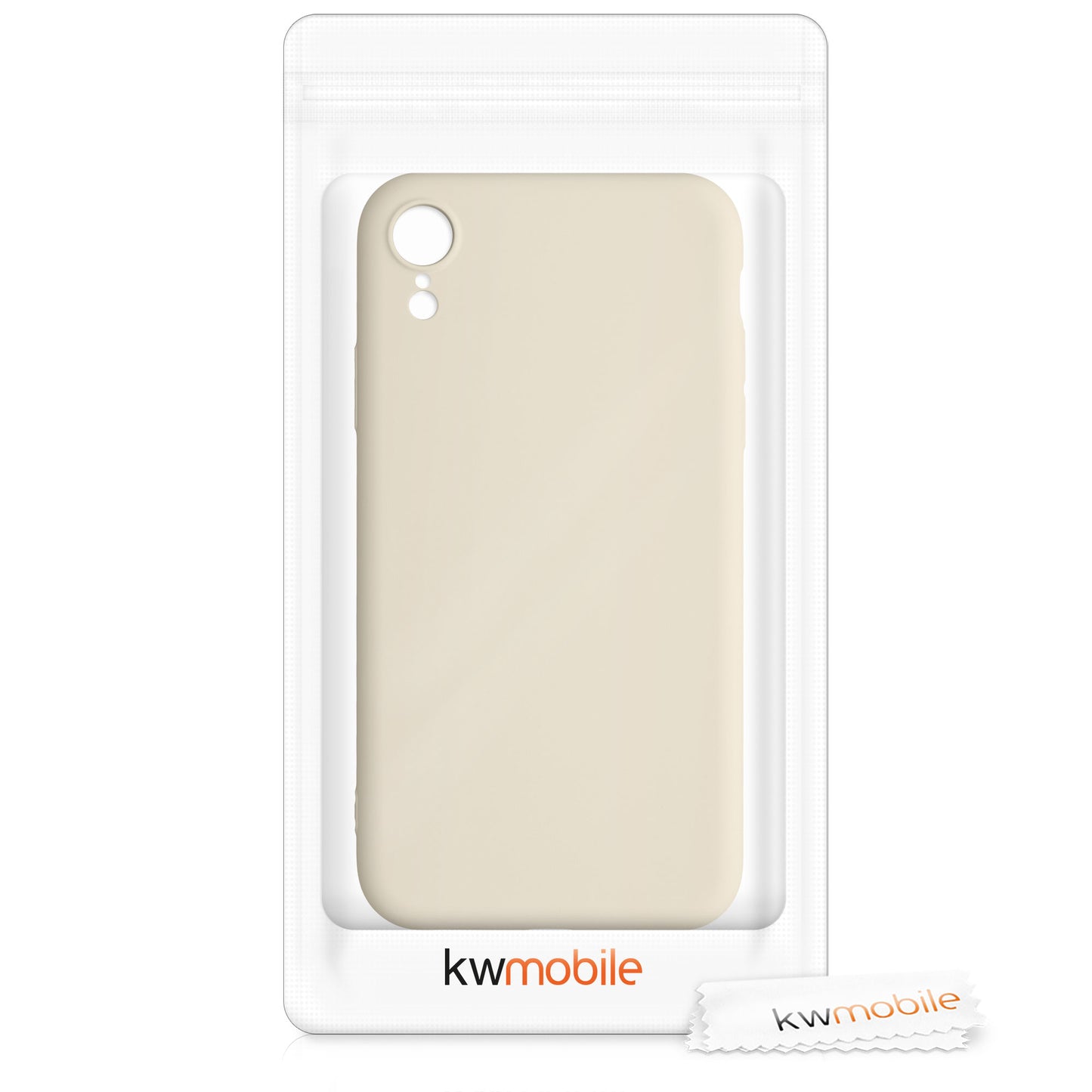 kwmobile Case Compatible with Apple iPhone XR - Rubberized Silicone Phone Cover - Wireless Charging Protective Case - Cover
