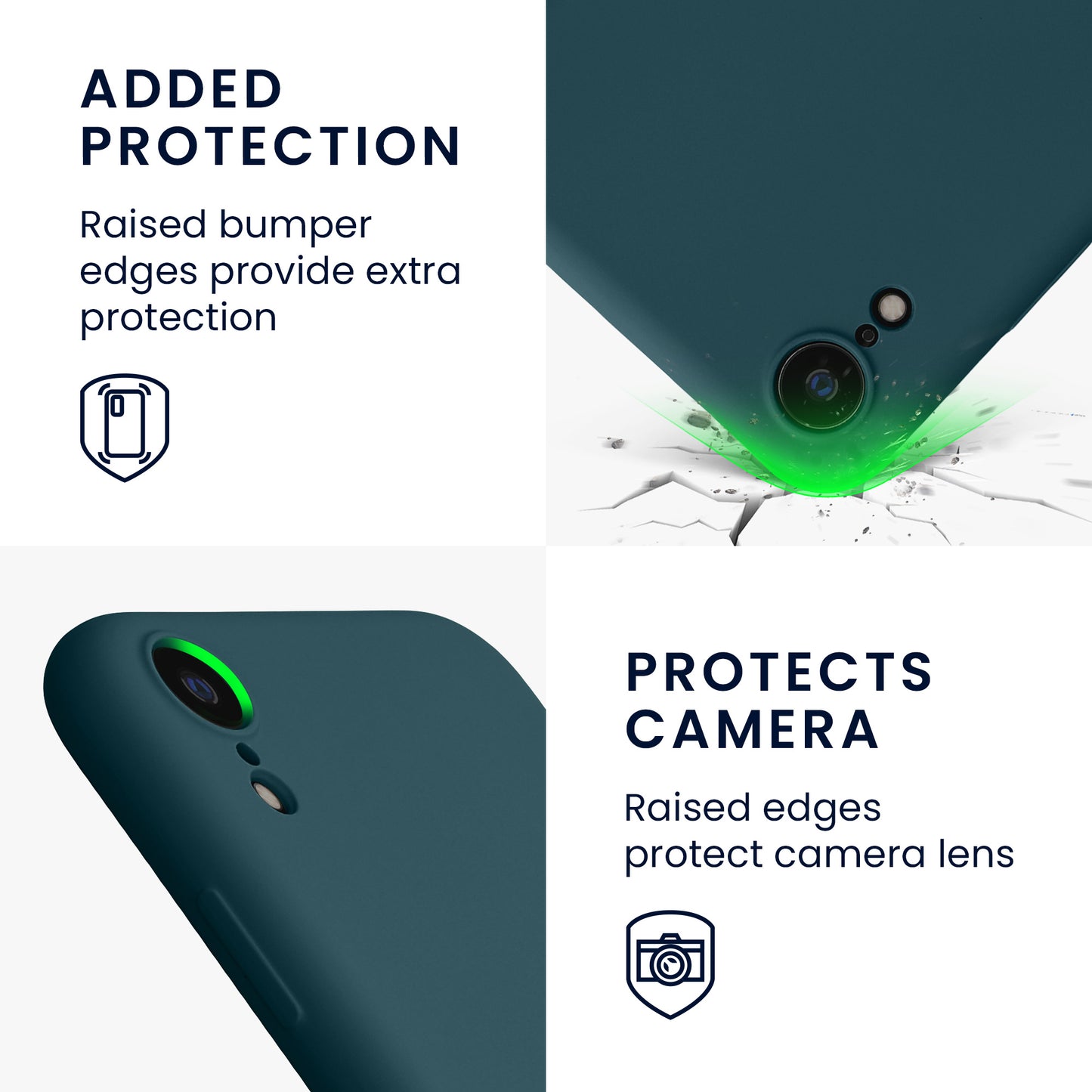 kwmobile Case Compatible with Apple iPhone XR - Rubberized Silicone Phone Cover - Wireless Charging Protective Case - Cover