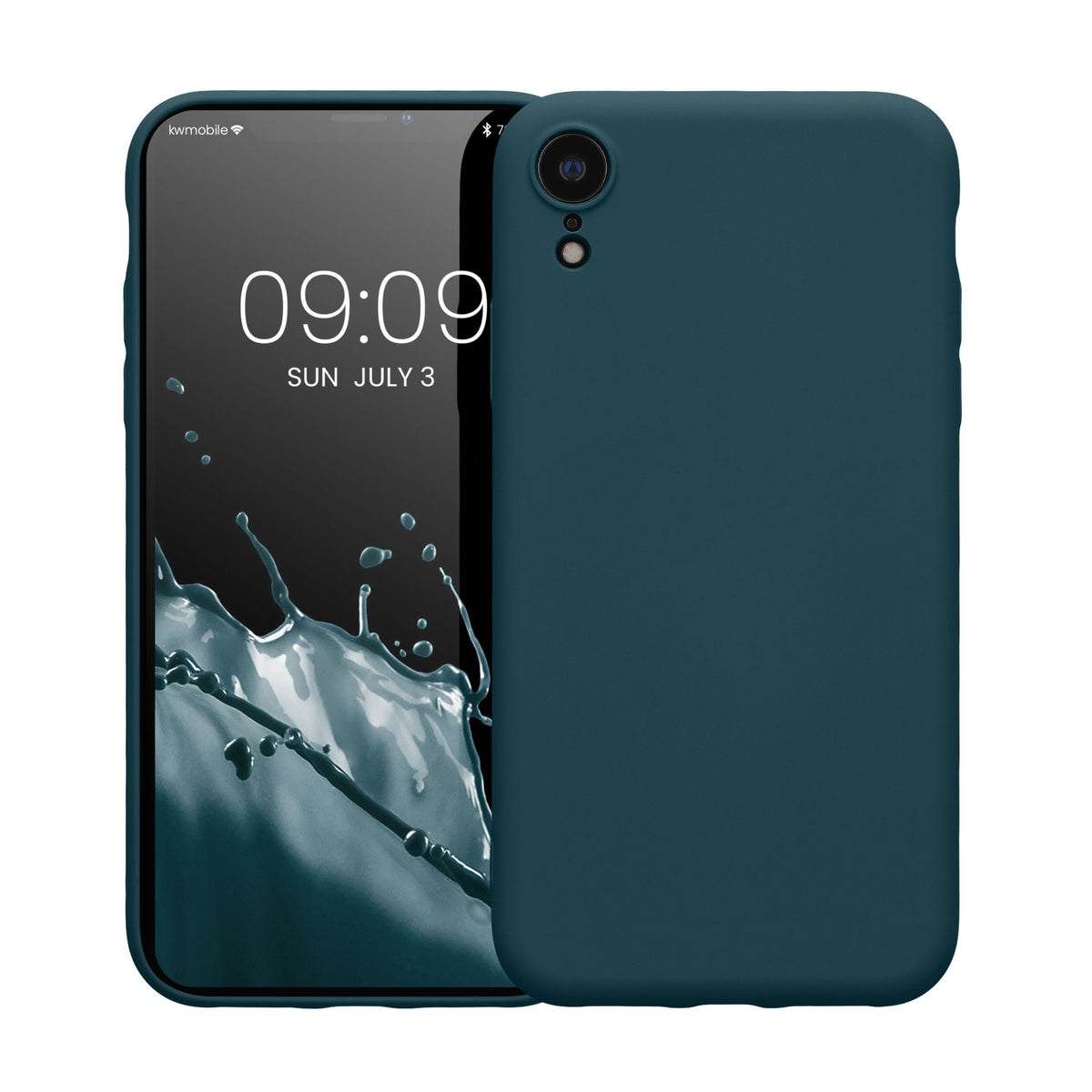 kwmobile Case Compatible with Apple iPhone XR - Rubberized Silicone Phone Cover - Wireless Charging Protective Case - Cover