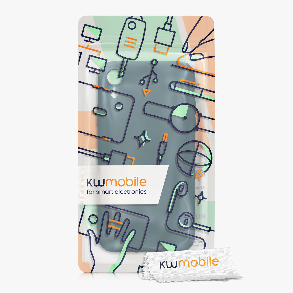 kwmobile Case Compatible with Apple iPhone XR - Rubberized Silicone Phone Cover - Wireless Charging Protective Case - Cover