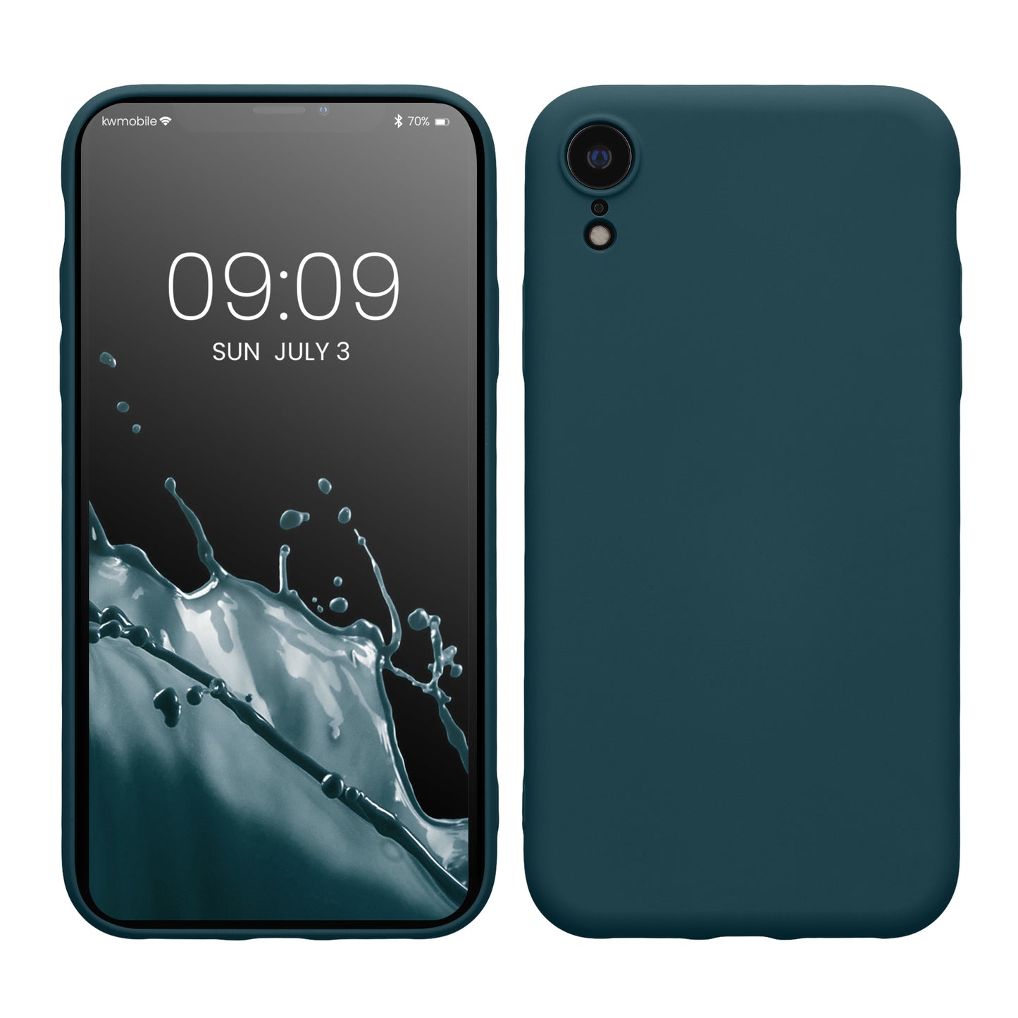 kwmobile Case Compatible with Apple iPhone XR - Rubberized Silicone Phone Cover - Wireless Charging Protective Case - Cover