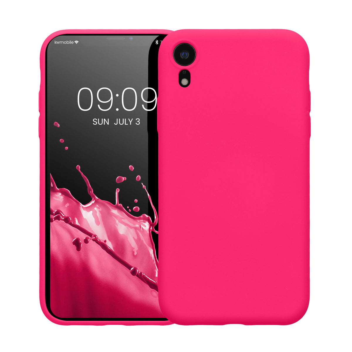 kwmobile Case Compatible with Apple iPhone XR - Rubberized Silicone Phone Cover - Wireless Charging Protective Case - Cover