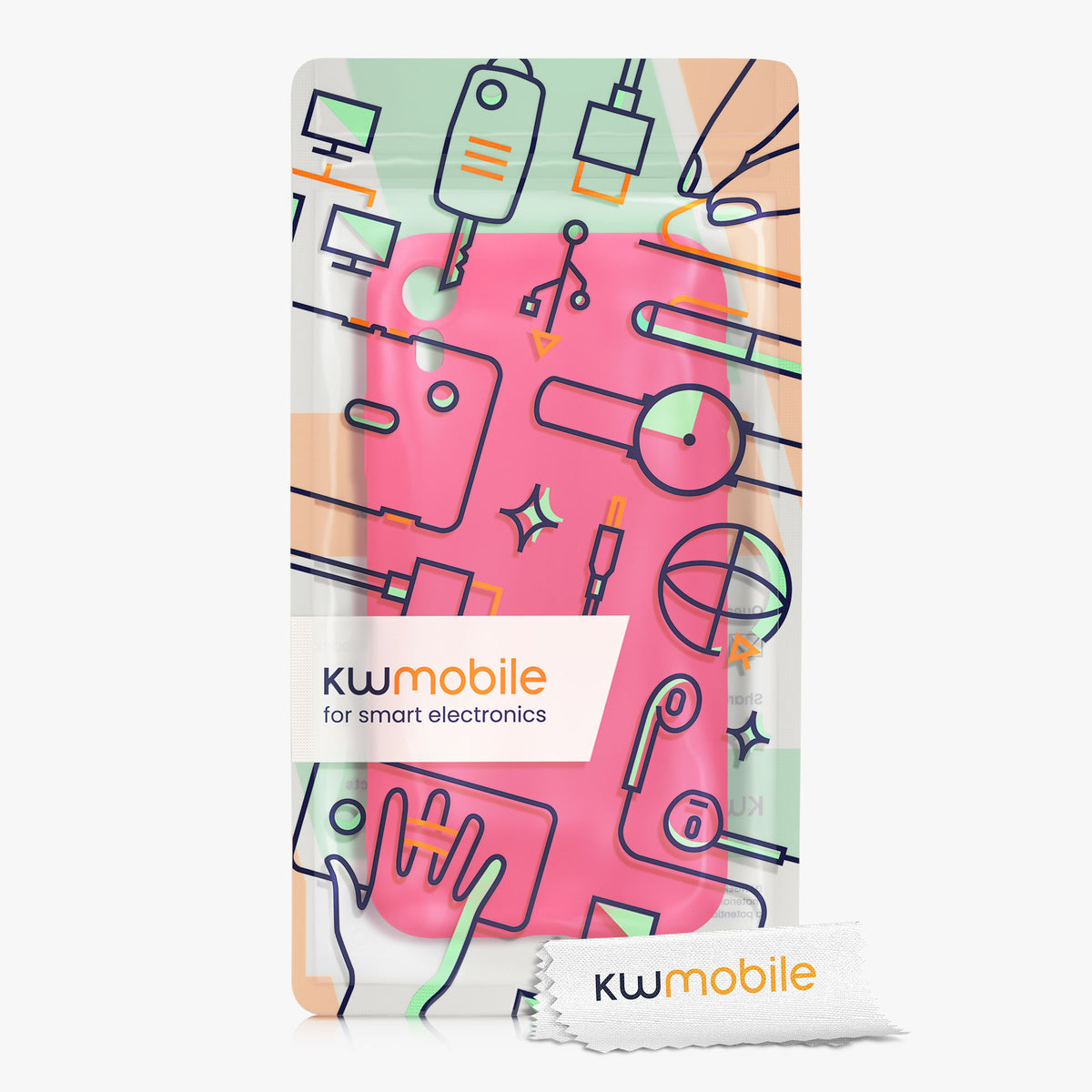 kwmobile Case Compatible with Apple iPhone XR - Rubberized Silicone Phone Cover - Wireless Charging Protective Case - Cover