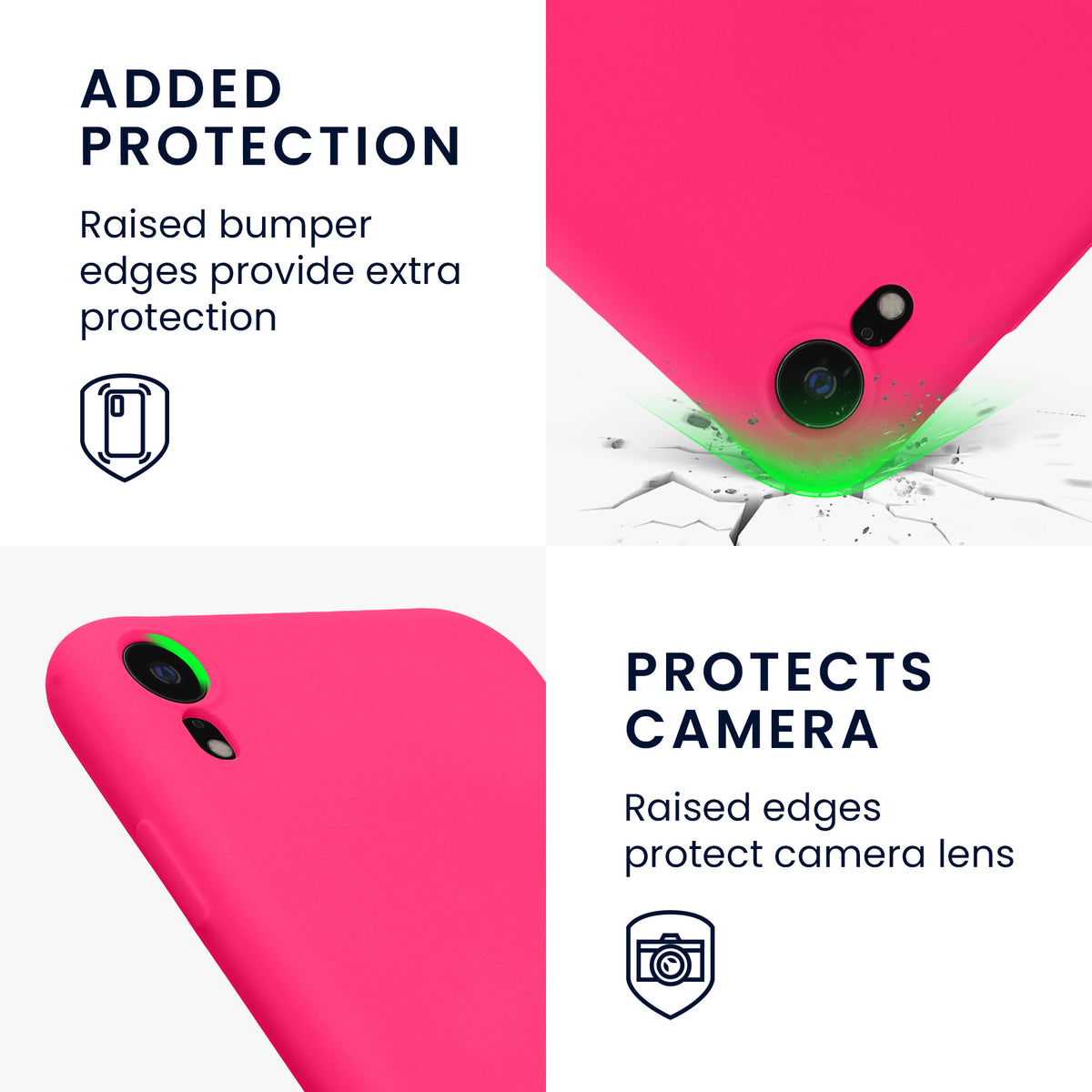 kwmobile Case Compatible with Apple iPhone XR - Rubberized Silicone Phone Cover - Wireless Charging Protective Case - Cover