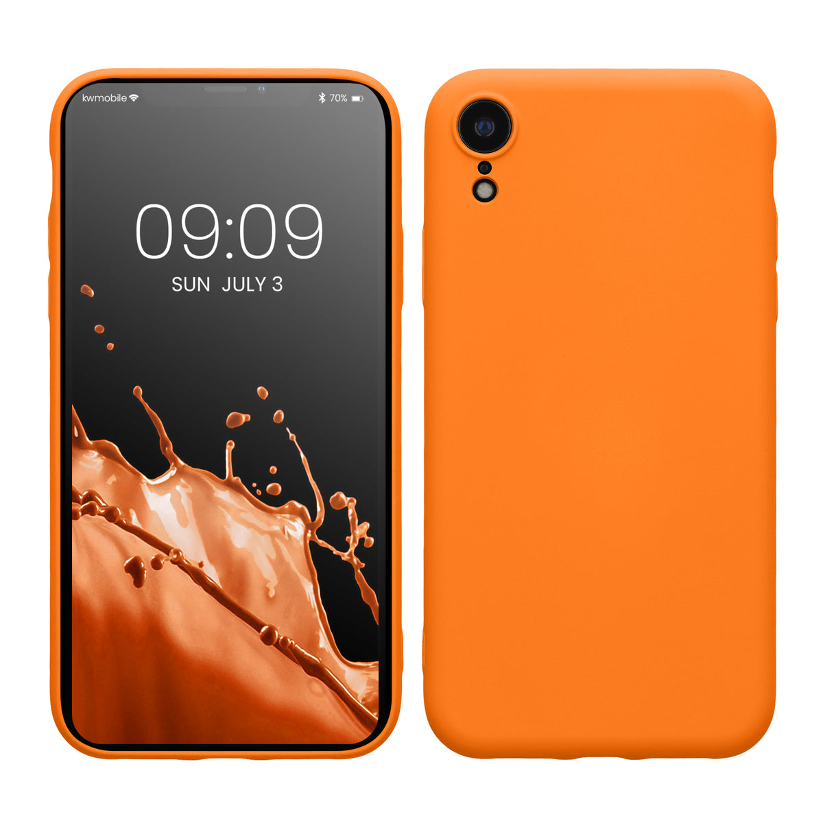 kwmobile Case Compatible with Apple iPhone XR - Rubberized Silicone Phone Cover - Wireless Charging Protective Case - Cover
