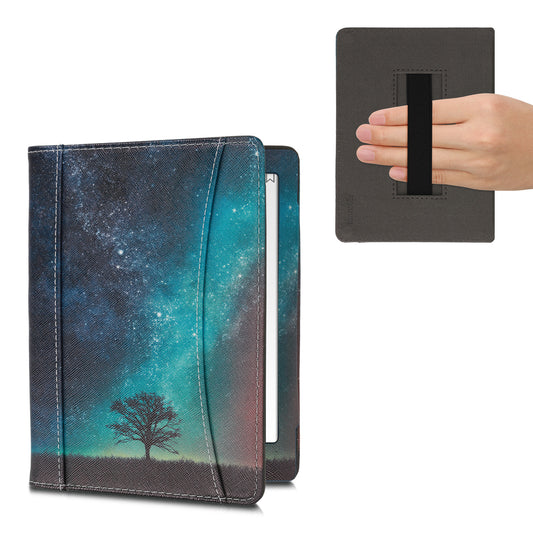 kwmobile Flip Case compatible with Kobo Aura H2O Edition 2 - Front Pocket Hand Strap