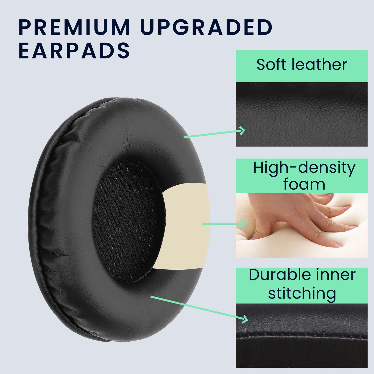 kwmobile Ear Pads for JBL E50BT Headphones Replacement Parts Over-Ear Headphones
