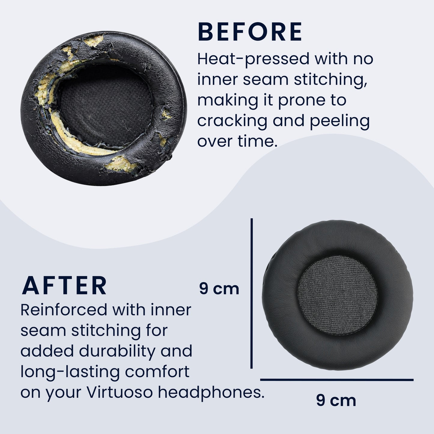 kwmobile Ear Pads for Pioneer HDJ-1000/HDJ-2000/HDJ-1500 Earpads Replacement Headphone Replacement Parts Headphone Replacement Pads Over Ear Headphones