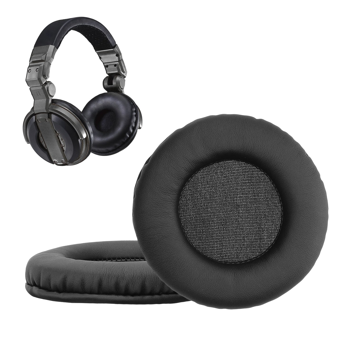 kwmobile 2x Ohr Polster für Pioneer HDJ-1000/HDJ-2000/HDJ-1500 Ohrpolster - Ersatz Ohrpolster - Kopfhörer Ersatzteile - Kopfhörer Ersatzpolster für Over Ear Headphones Schwarz  