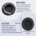 kwmobile Ear Pads for Sennheiser HD215 /HD225 /HD205 II /HD 4.40 BT Ear Cushions Replacement Ear Pads Headphone Spare Parts Headphone Replacement Pads Over Ear Headphones