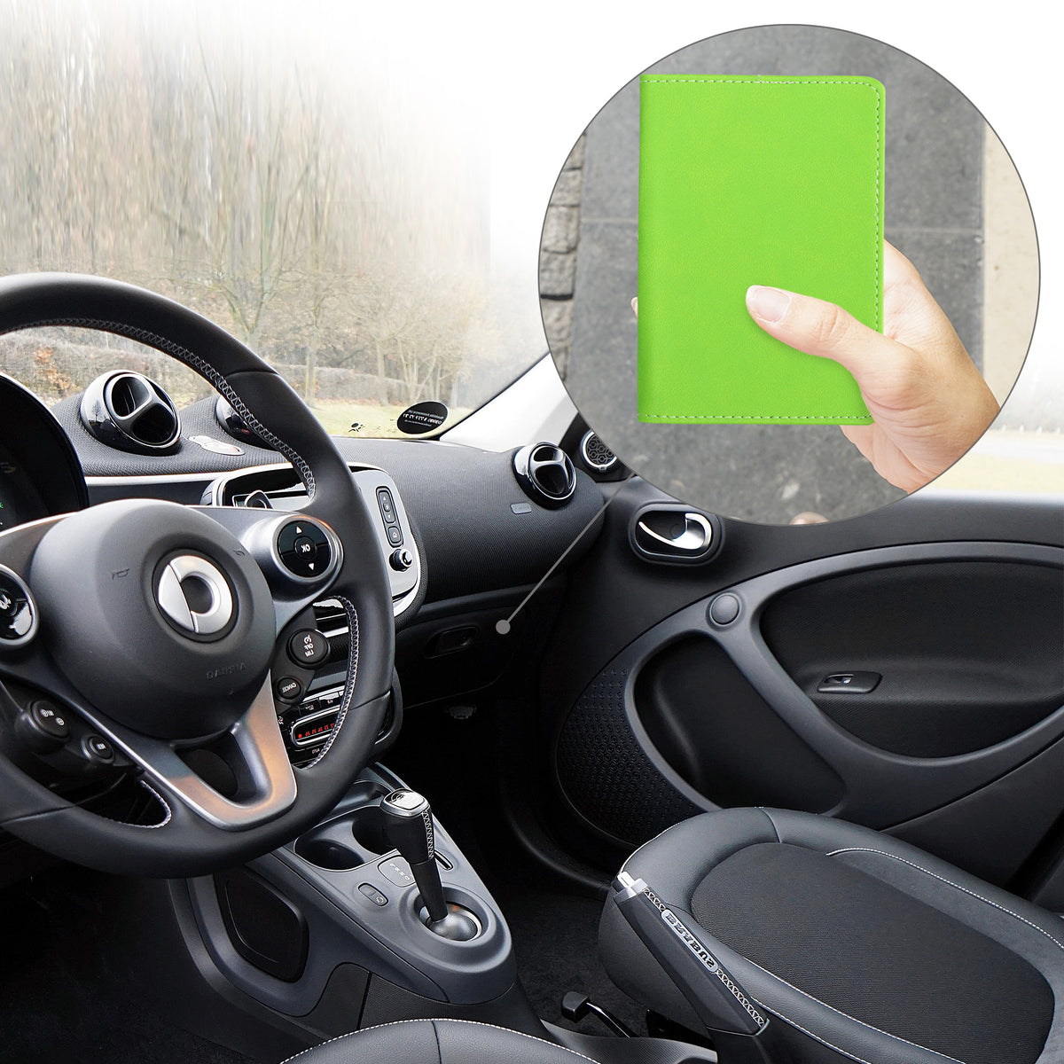 kwmobile Vehicle Registration Holder with Card Slots
