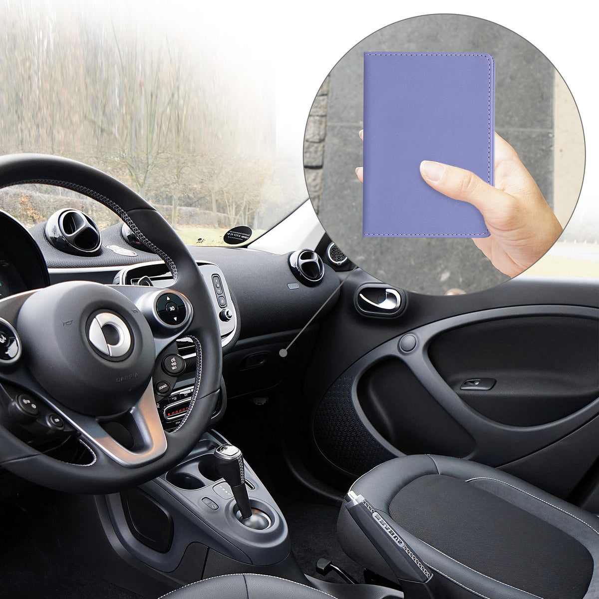 kwmobile Vehicle Registration Holder with Card Slots