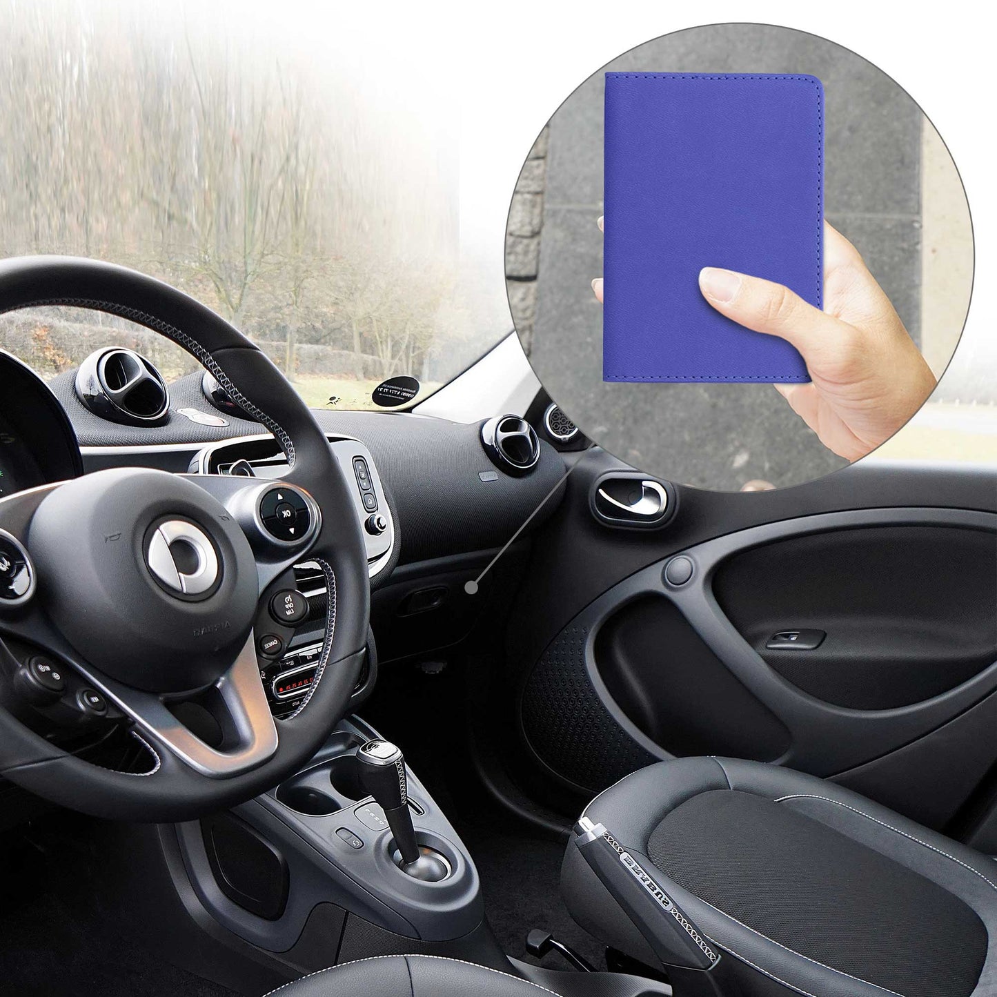 kwmobile Vehicle Registration Holder with Card Slots