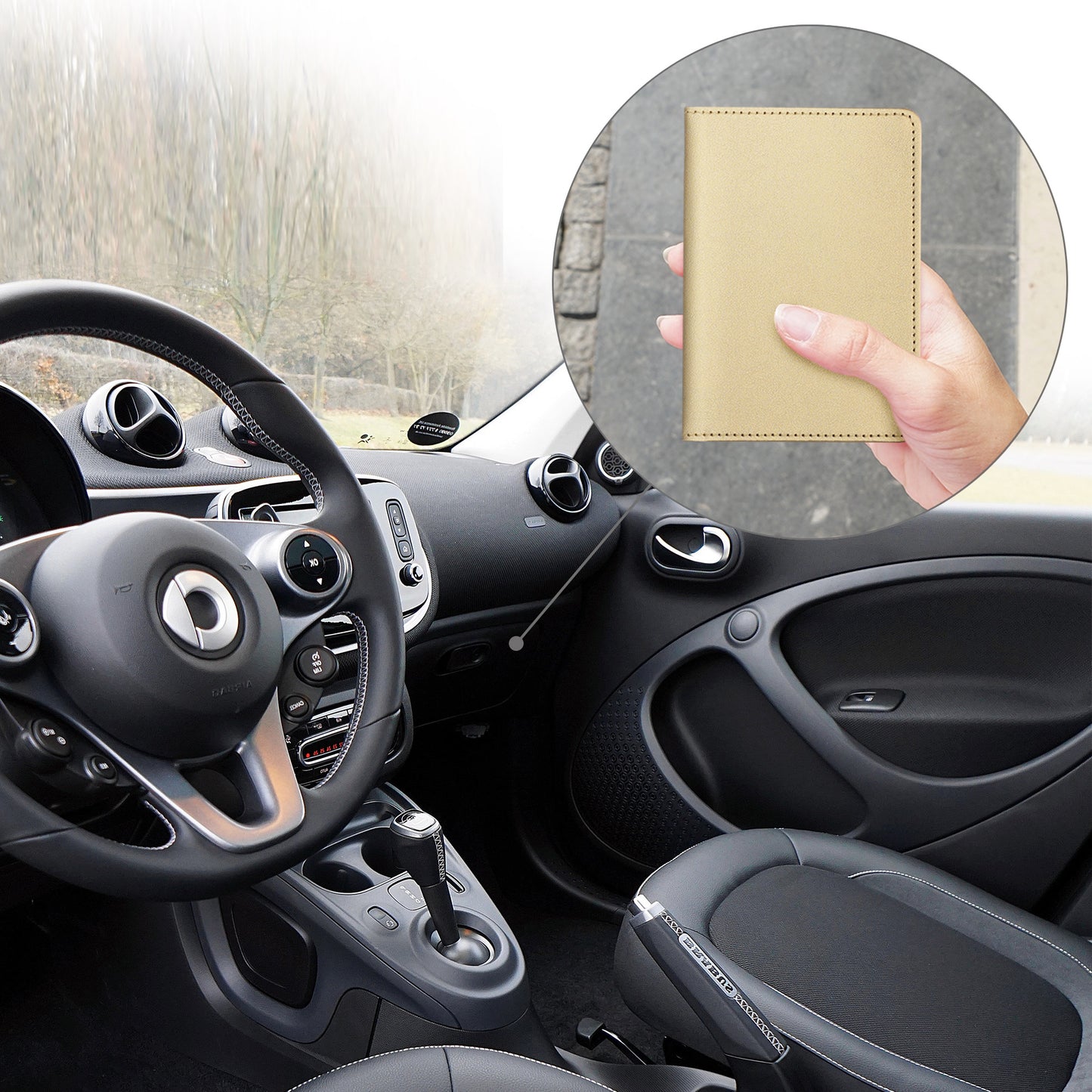 kwmobile Vehicle Registration Holder with Card Slots