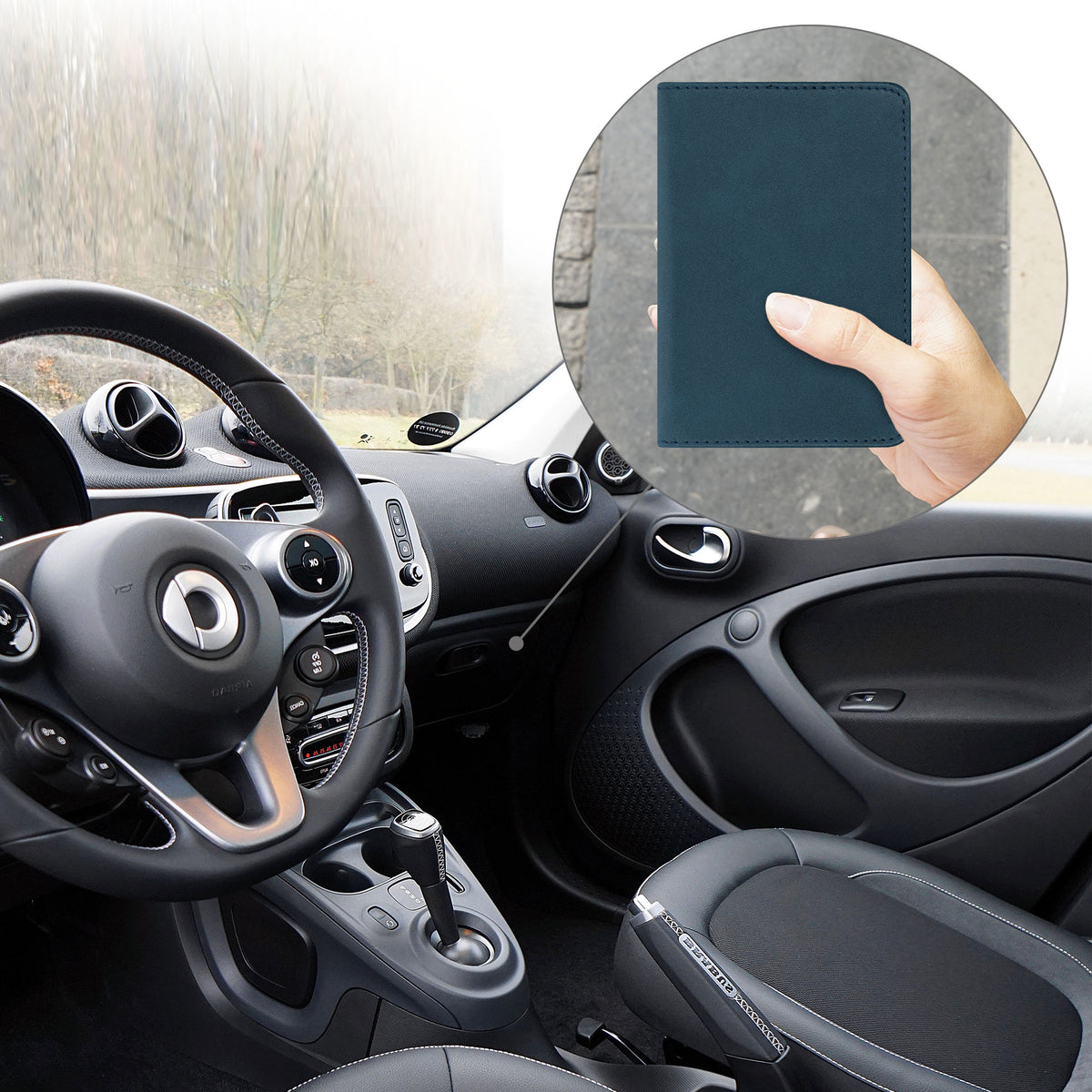 kwmobile Vehicle Registration Holder with Card Slots