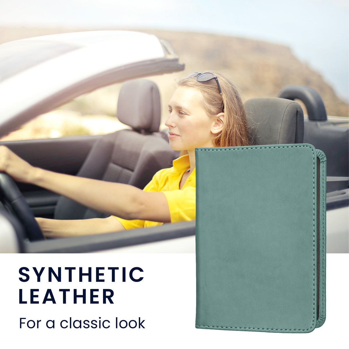 kwmobile Vehicle Registration Holder with Card Slots