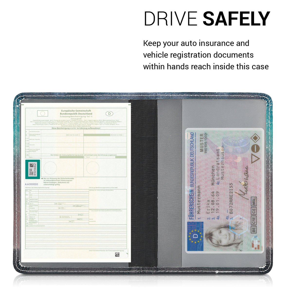 Vehicle Registration Holder with Card Slots