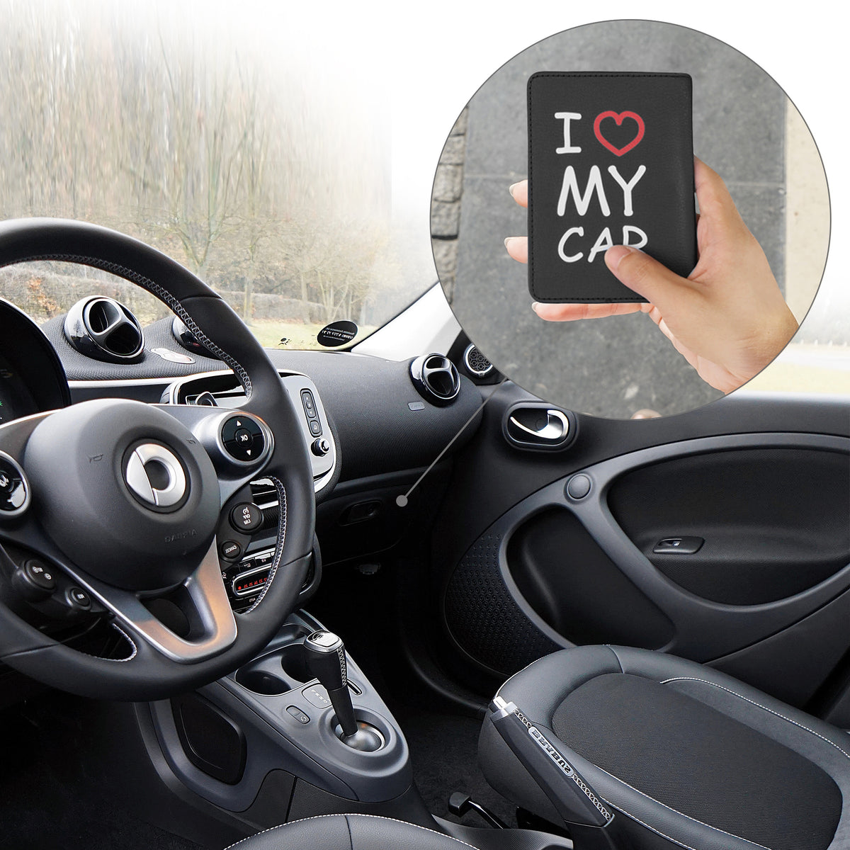 Vehicle Registration Holder with Card Slots