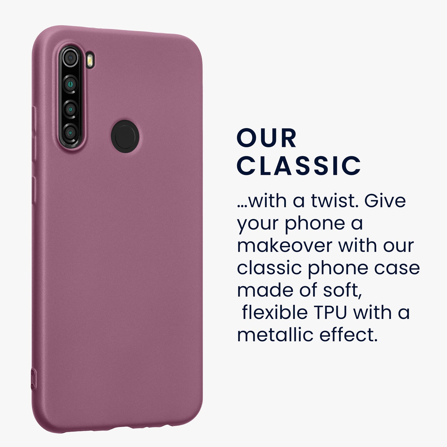 kwmobile Phone Case for Xiaomi Redmi Note 8 (2019 / 2021) Case - Silicone Case - Protective Cover