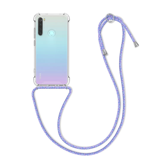 kwmobile Necklace Case compatible with Xiaomi Redmi Note 8 Silicone Cover with Lanyard Transparent