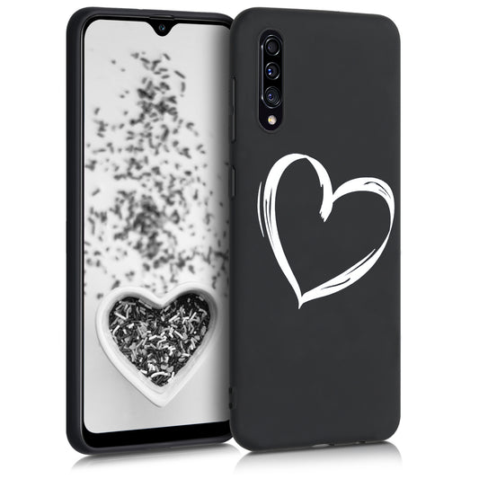 Samsung Galaxy A30s Phone Case White Heart